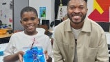 Boys and Girls Club student after working on an architecture activity